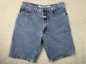 Vintage Marithe Francois Girbaud Jean Shorts 32 34 Denim Button Fly Baggy 90s - Picture 1 of 14