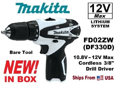 MAKITA 10.8V 12V Volt FD02 FD02ZW Lithium Cordless 3/8" Drill Driver *NO BATTERY - Image 1 of 4