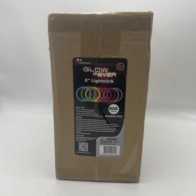 Glow Fever LightSticks Bulk 600 Piezas 8" Conectores Pulseras Collares Foto 1 de 4
