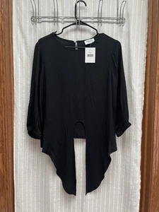 SAM&LAVI Black Crepe Kiki top Size S - Picture 1 of 5
