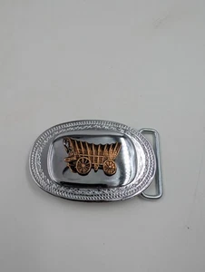 Nueva hebilla de cinturón con vagón occidental metal ligero 3 pulgadas de largo hecho en Hong Kong - Imagen 1 de 3