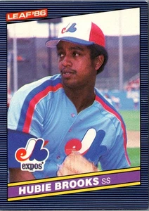 Tarjeta de béisbol 1986 Leaf Hubie Brooks #44 Montreal Expos - Imagen 1 de 2