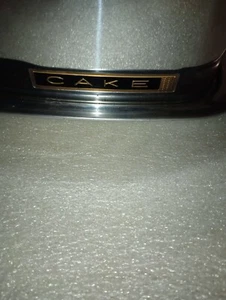 VTG 1950Lincoln Beautyware Stainless Cake Plate/Carrier Square Lock Lid & Handle - Picture 1 of 8