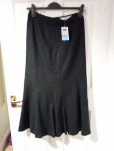 Next Size 8 Petite Black Skirt Pure Linen. Lined - Picture 1 of 7