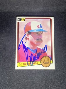 Tim Blackwell 1983 Donruss #214 Montreal Expos Cubs Signed Auto Autographed Card