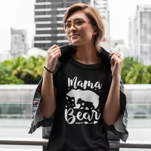 Mother's Day Mama Bear T-shirt Novelty Gift T-shirt Gift Top - Picture 1 of 16