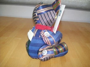 Hand-Made Alburgan Handcrafts Patchwork Bear Plush Decor Made in Jordan Doll - Picture 1 of 11
