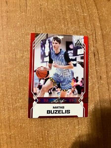 2022-23 Leaf Basketball - Matas Buzelis - #B-6 Red Parallel SP