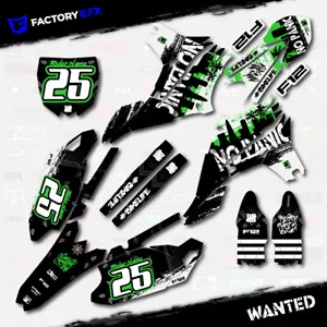 Green Wanted Racing Graphics Kit fit Yamaha 10-13 YZ450F YZF 450 2010-2013 Decal - Foto 1 di 5