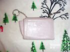Coach Light Pink Leather Coin Purse with Key Ring