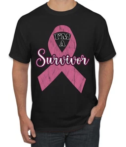 Camiseta rosa I'm A sobreviviente de cáncer de mama para hombre - Imagen 1 de 10