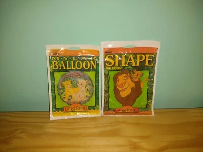2 Super Rare & Vintage 90s Lion King Birthday Balloons NEW Never Inflated Bundle - Image 1 of 4