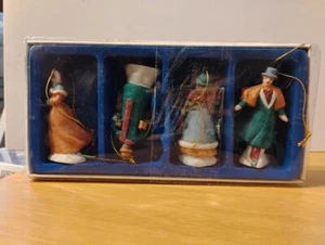 porcelain christmas ornaments (4 figurines w/ box) - Picture 1 of 2
