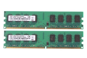 4GB 2X 2GB 2RX8 PC2-6400U 240PIN DDR2 800MHz CL6 DIMM Desktop For Intel Memory - Picture 1 of 9