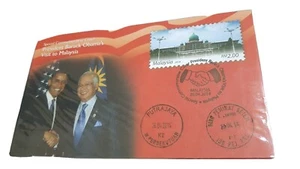 Obama Visit Malaysia Pre-Stamped First Day Cover FDC 2014 - Picture 1 of 1