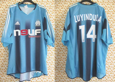 Maillot Olympique Marseille 2004 Adidas Luyindula #14 OM Neuf Telecom - XXL - Photo 1/4