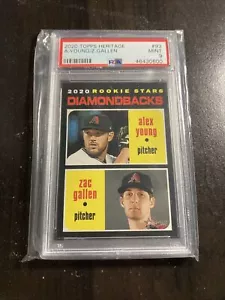 A. Young/ Z. Gallen #93 TOPPS CARD MLB PSA 9 MINT 2020 T18-75 - Picture 1 of 2