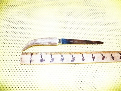 Cuchillo vintage con mango de ciervo NEBRASLAND, hoja de acero inoxidable - Sheffield, Inglaterra Foto 1 de 4