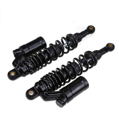 2x 320mm 12.5" Amortiguador Trasero Suspensión Agujero Redondo Para Honda Harley Yamaha Foto 1 de 4