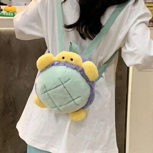 Plush Little Turtle School Bag Cartoon Book Bags 2024 Plushie Bag - Picture 1 of 12