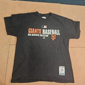 San Francisco Giants Majestic Herren T-Shirt Large schwarz Grafik SS Crew S3a - Bild 1 von 8