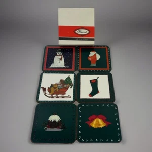 Posavasos Pimpinela SURTIDO NAVIDAD Espalda de Corcho, Papá Noel, Campanas, JUEGO DE 6 en CAJA - Imagen 1 de 24