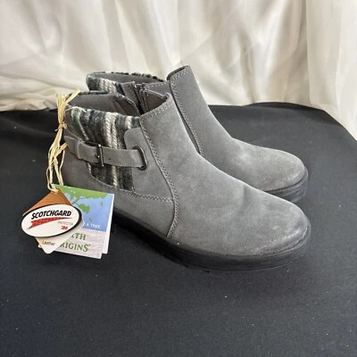 Earth Origins Mujer Gris Gamuza Botines Talla 9.5M NUEVO Foto 1 de 4