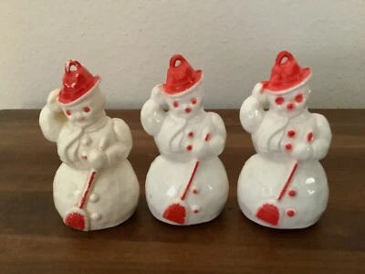 Adornos de Navidad muñeco de nieve de plástico duro Rosen Rosbro años 50 de colección Foto 1 de 3