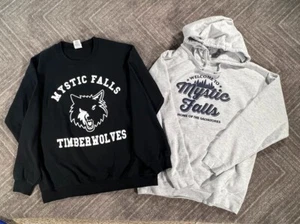 Mystic Falls Salvatore Brothers Vampire Diaries Timberwolves 17 Sweatshirt Large - Picture 1 of 14