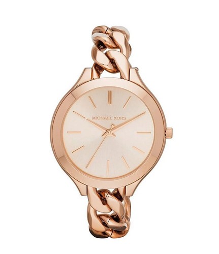 Orologio da donna Michael Kors MK3223 Slim Runway Twist quadrante rosa garanzia prezzo consigliato: £ 239