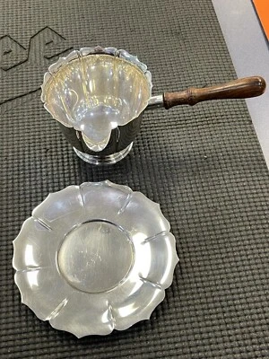 LUNT OLLA CALENTADOR BRANDY PLATA ESTERLINA Reproducción "Dublín 1720" por Lunt c1940s Foto 1 de 4