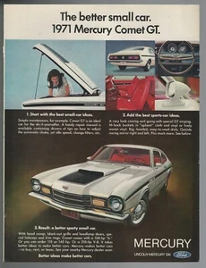 1971 MERCURY COMET GT advertisement, Ford Mercury Comet print ad - Bild 1 von 3