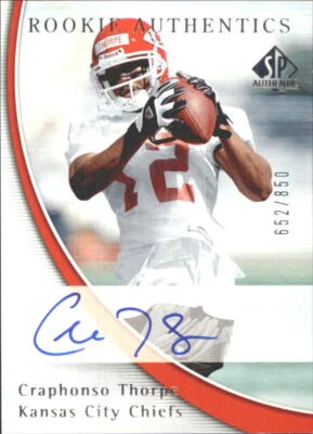 A2829- 2005 SP Authentic #204 Craphonso Thorpe RC Auto /850 - Image 1 of 2