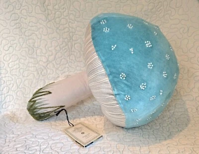 🍄Almohada John Derian x Target Cuentas Azul Champiñón ¡Nueva con Etiquetas! Foto 1 de 4
