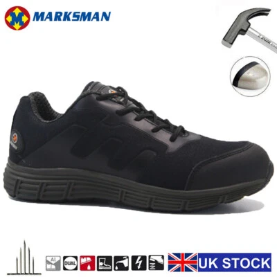 LADIES SHOCK ABSORBING STEEL TOE CAP SAFETY WORK HIKER SHOES BOOTS TRAINERS SIZE - Image 1 of 4