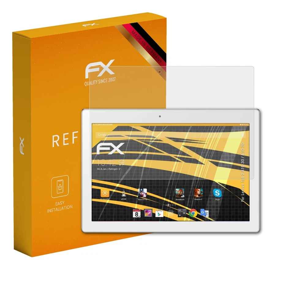 2x Screen Protection Film for Lenovo Tab 2 A10-30 / A10-70 matt&shockproof - Image 1 of 4