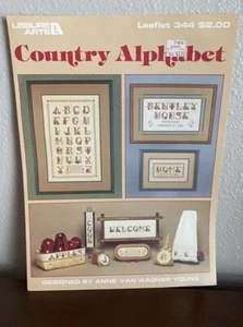 Leisure Arts Country Alphabet Cross Stitch Craft Leaflet - Picture 1 of 3
