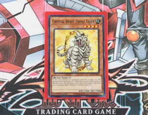 YuGiOh Crystal Beast Topaz Tiger SDCB-EN004 1st Edition Common - Picture 1 of 2