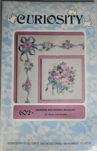 Curiosity 602 Ribbons And Roses Bouquet Applique VINTAGE 1992 Unused-QP5 - Picture 1 of 2