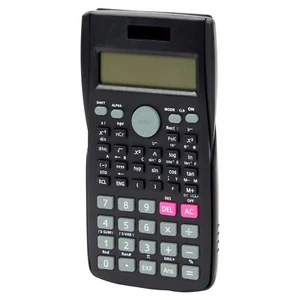 Taschenrechner Wissenschaftlich 249 Funktionen 2-Zeilen Solar Akku Schwarz NEU - Bild 1 von 4