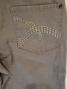 Arizona Jeans School Girl's Flare Leg Green Pants with Belt & Bling, Sz 16 - Picture 1 of 8