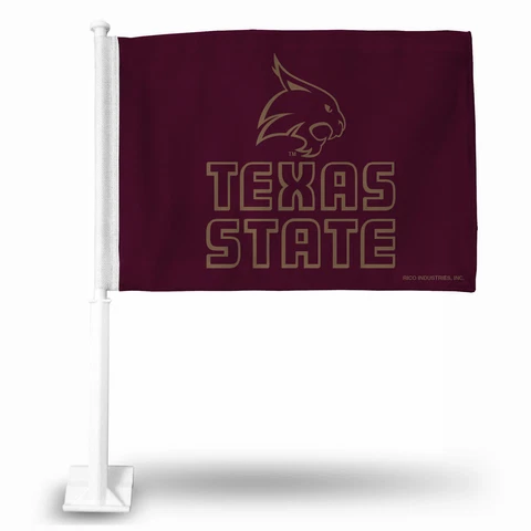 Texas State Bobcats 11X14 Window Mount 2-Sided Car Flag Cover