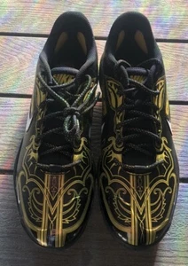 Nike Alpha Huarache Elite 3 Low Men’s Baseball Cleats Size 9 Black Gold - Picture 1 of 10