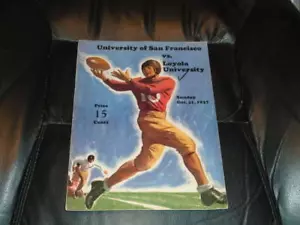 1937 SAN FRANCISCO AT LOYOLA FOOTBALL PROGRAM - Picture 1 of 2