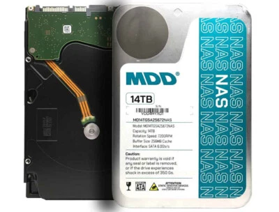 MDD 14TB 7200RPM 256MB Cache SATA 6.0Gb/s 3.5in NAS Hard Drive - 3 Year Warranty - Image 1 of 4