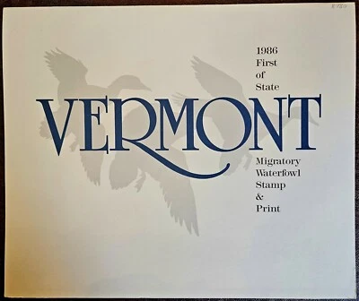 1986 Vermont First Of State Waterfowl Stamp & Print original folio by Jim Killen - Image 1 of 4