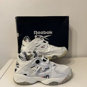 REEBOK Classic Pump Court Sticker City True Grey Chalk Black FW7828 Size 8 VGC - Picture 1 of 22