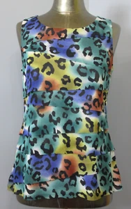 Relativity Colorful Layered Top Womens Size PL Chest 37 Sheer Lined 212-29137 - Picture 1 of 7