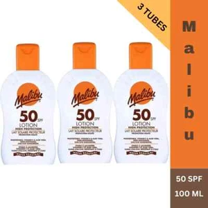 3 x Malibu Sun SPF 50 Lotion High Protection Sun Cream 100 ml - Picture 1 of 5