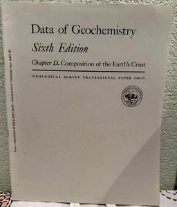 M Parker Fleishcer / Data of Geochemistry Sixth Edition Chapter D 1st ed 1967 - Picture 1 of 1